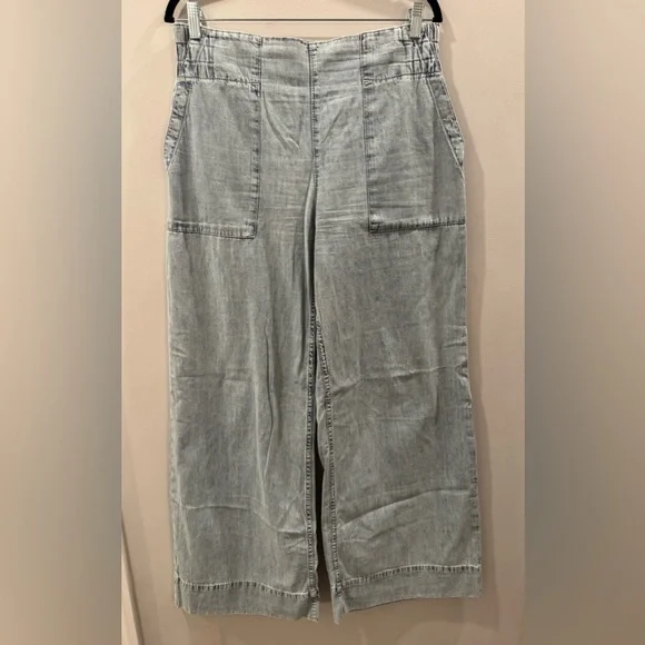 Free People Light Blue Wide Leg Jeans - Picture 1 of 3